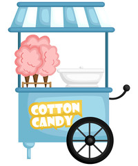 a cotton candy machine ready to server cotton candy

