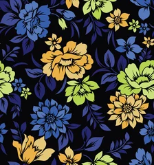 Fotobehang Seamless vector flower pattern © malkani