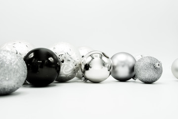 Monotone aesthetic elegant christmas decorations.