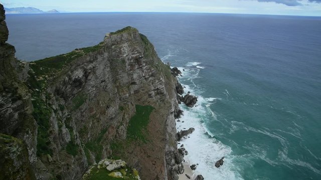 Wide Shot Of Ocean Coast