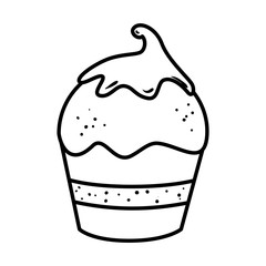 delicious cupcake sweet icon