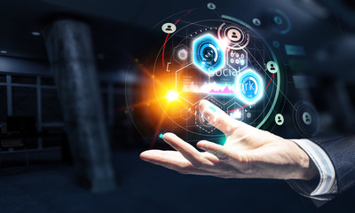 Presenting new technologies. Mixed media