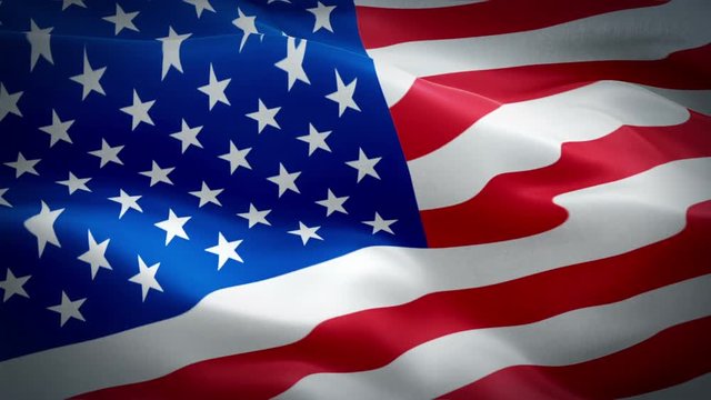 American flag video. 3d United States waving flag video. Sign of USA seamless loop animation. United States flag HD resolution Background. USA flag Closeup 1080p Full HD video for presentation