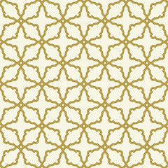Seamless ornament in arabian style. Geometric abstract golden background. Pattern for wallpapers and backgrounds