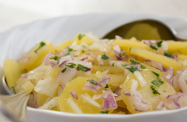 Potato salad with red onion