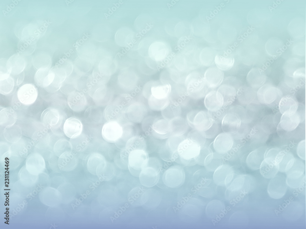 Poster abstract of blue bokeh backfround texture