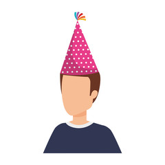 young man with party hat