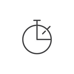 Stopwatch timer outline icon. linear style sign for mobile concept and web design. Time chronometer simple line vector icon. Symbol, logo illustration. Pixel perfect vector graphics