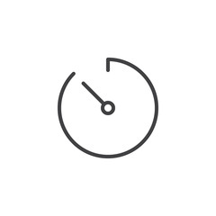 Stopwatch timer outline icon. linear style sign for mobile concept and web design. Deadline time simple line vector icon. Symbol, logo illustration. Pixel perfect vector graphics