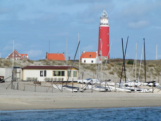 Nl. Wadden island Texel; lighthouse