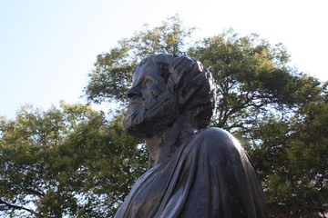 Details of Aristotel statue at Thessaloniki city - Grecce.