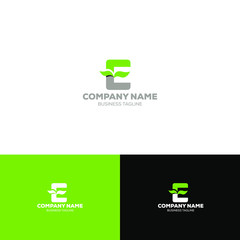 Letter E Organic Logo Template