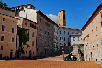 Old town square in Spoleto