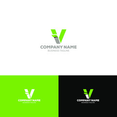 Letter V Organic Logo Template