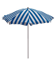 Beach umbrella - Light blue-white striped