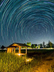 Star trail at the field