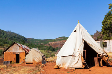 accampamento di minatori 