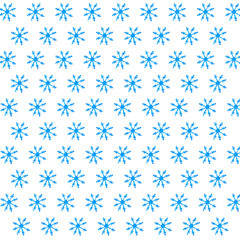 Snowflakes pattern New Year Christmas watercolor