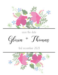 Greeting card for the wedding day