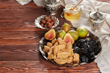 sunflower halva on the table.
