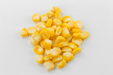 corn seeds isolated on white background