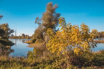 Beautiful autumn view near Pleinting-Danube-Bavaria-Germany