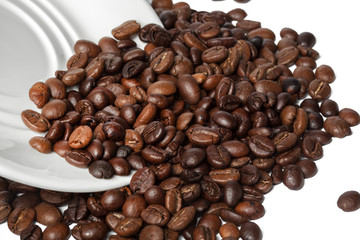 coffee beans isolated on white background