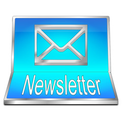 Newsletter Button - 3D illustration
