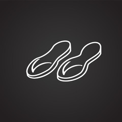 Flappers thin line on black background icon