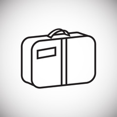 Summer luggage thin line on white background icon