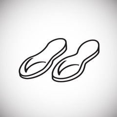 Flappers thin line on white background icon