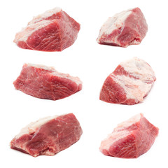 raw meat isolated on white