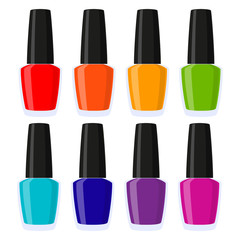 Obraz premium Multicolor cartoon nail polish set
