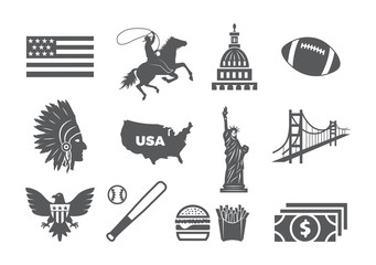 USA icon set