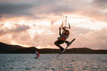 kitesurfer in action