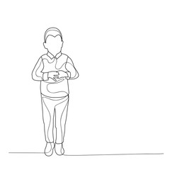 vector, isolated, sketch, boy lines