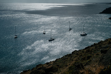 aerial view of island in the sea