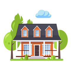 Colorful Flat Residential Houses