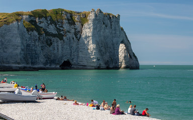Plage et falaise d'Etretat