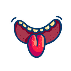 Cartoon mouth showing tongue