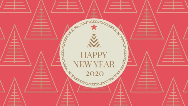 Animated winter holidays greeting card