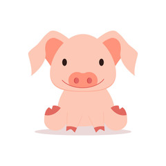 Obraz na płótnie Canvas Cute pig. vector illustration.