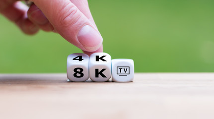 Dice symbolize the resolution of modern TV