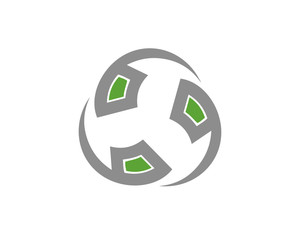 Abstract P rotate logo template