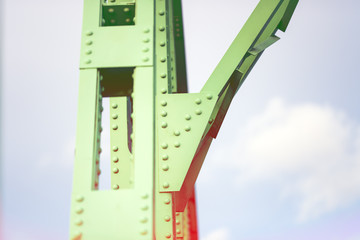 Metal old forged bridge