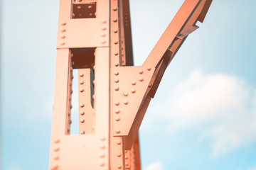 Metal old forged bridge