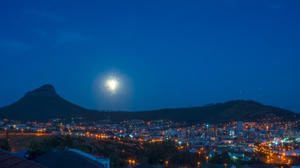 view of city at night