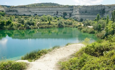 Fototapeta premium Lake in the quarries of Inkerman