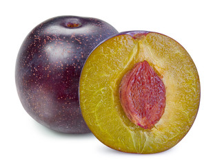 Plum isolated Clipping Path