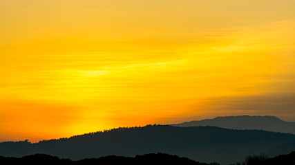 Beautiful golden sunset sky